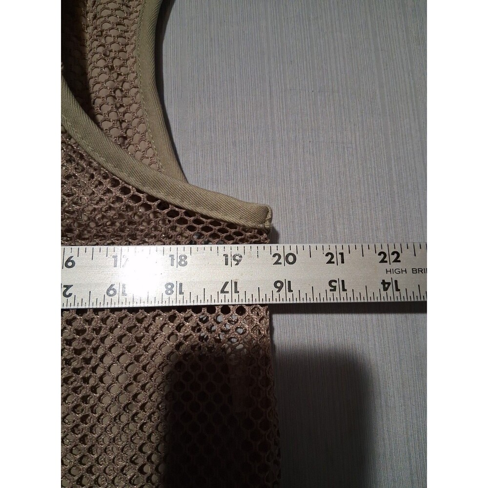 Vtg Bob Allen Vest Mens Size Med Tan Shooting Hunting Bird Trap Padded Shoulder - Picture 5 of 6
